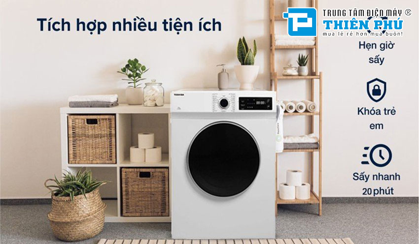 Tiêu điểm về máy sấy quần áo Toshiba TD-H80SEV(WK) sử dụng công nghệ sấy thông hơi