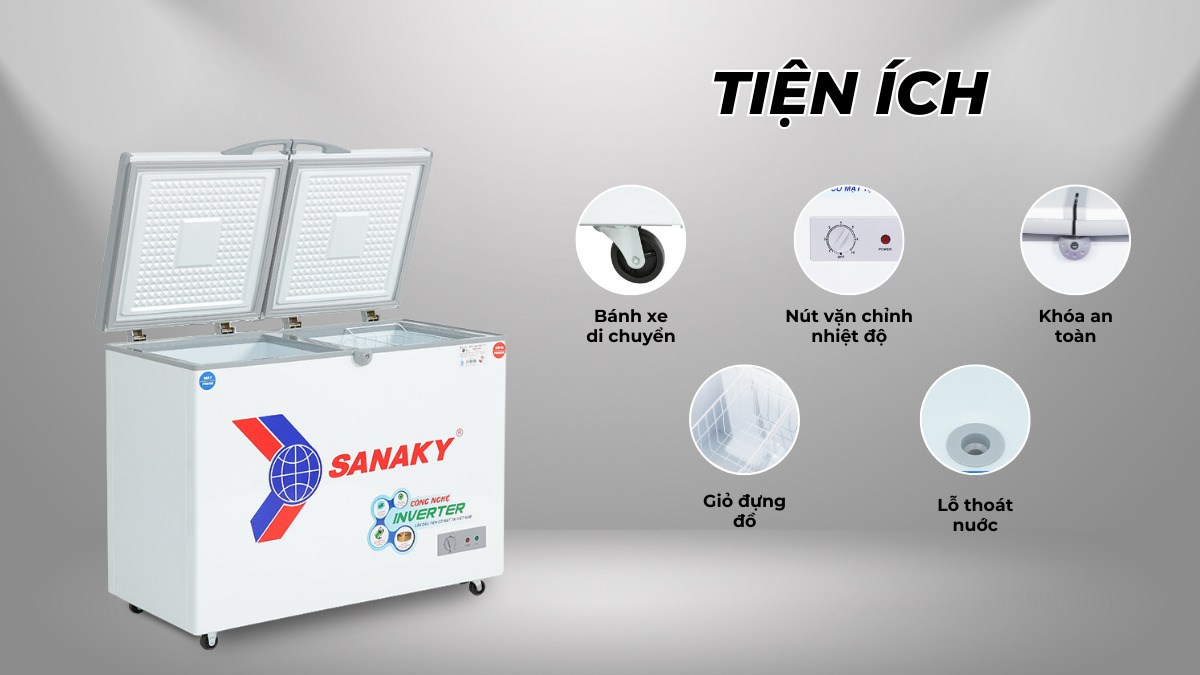 7 đặc điểm nổi bật làm nên chất lượng vượt trội cho tủ đông Sanaky VH-2899W3