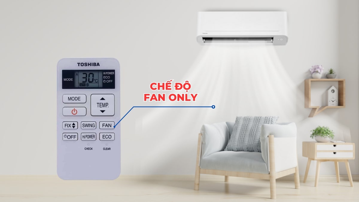 Tìm hiểu chế độ Fan Only trên điều hòa mang lại lợi ích gì, dùng như thế nào hơp lý?