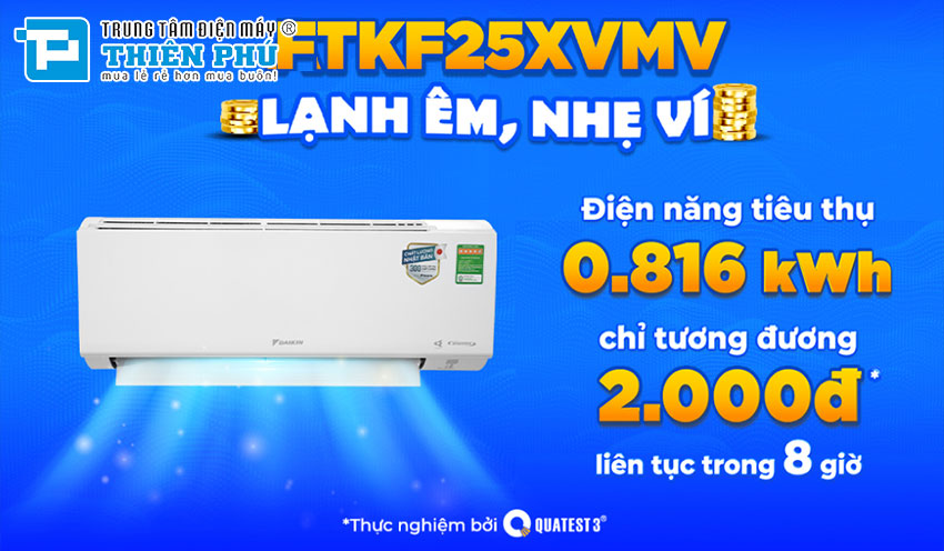 Dùng điều hòa Daikin FTKF25XVMV có tốn điện không? Mẹo dùng tiết kiệm điện