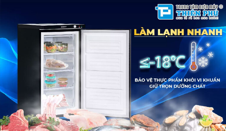 Tổng quan về Tủ đông Sanaky 118 lít VH-160K: Giải pháp bảo quản thực phẩm hiệu quả