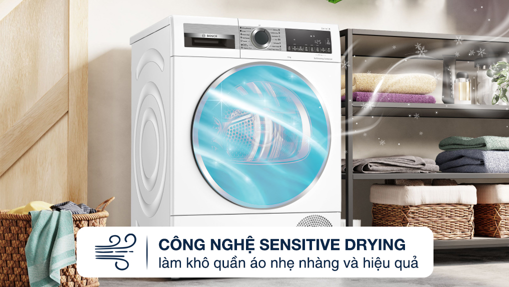 Những ưu điểm của Máy Sấy Bosch 8Kg WTN84201MY Serie 4 không làm bạn thất vọng