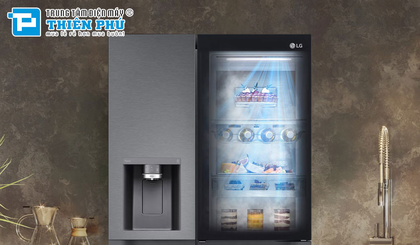 Tủ Lạnh LG Inverter Side By Side InstaView 635 Lít GR-X257BL