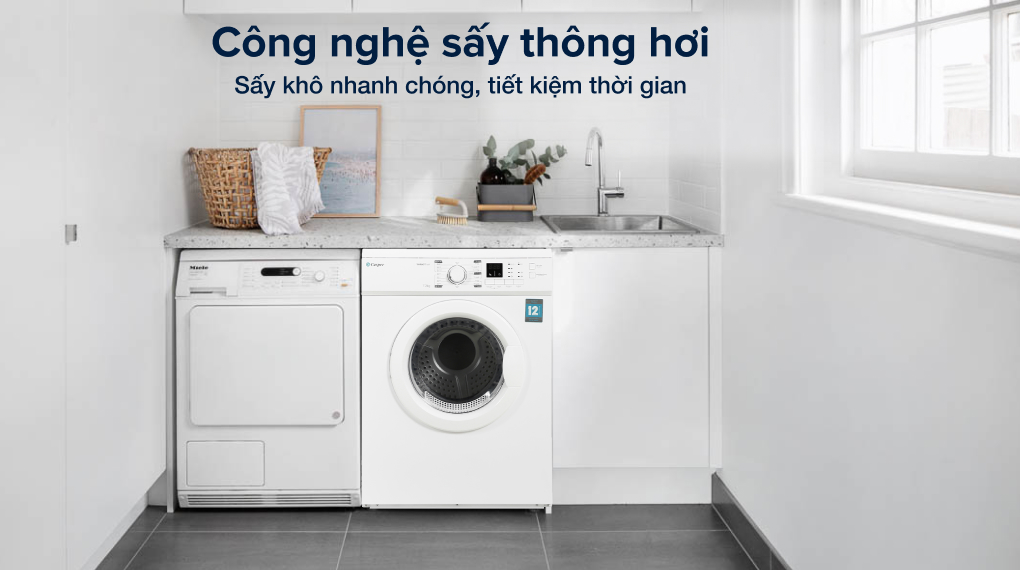 Máy sấy quần áo Casper TD-72VWD giá rẻ, chất lượng tốt cho việc sấy khô quần áo