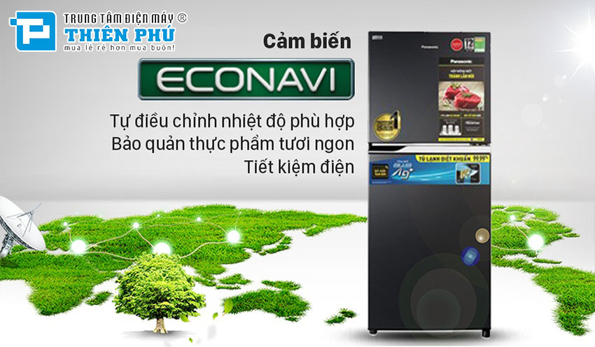 Tiết kiệm năng lượng và tiền điện với tủ lạnh Panasonic Inverter NR-TV261BPAV