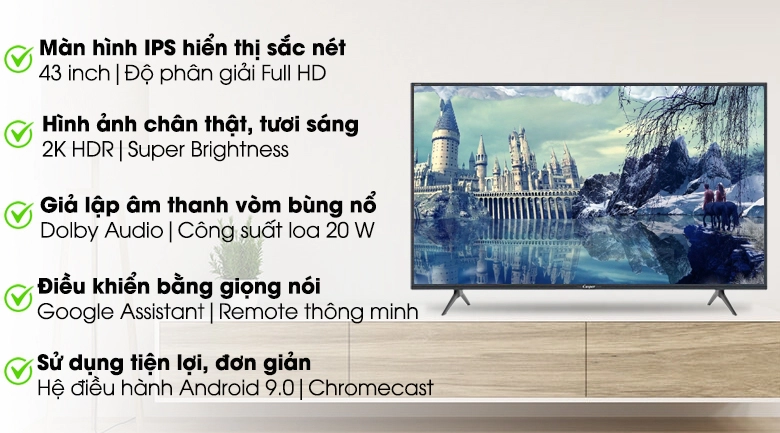 TOP Tivi Casper Full HD được bán chạy và đáng mua nhất năm nay