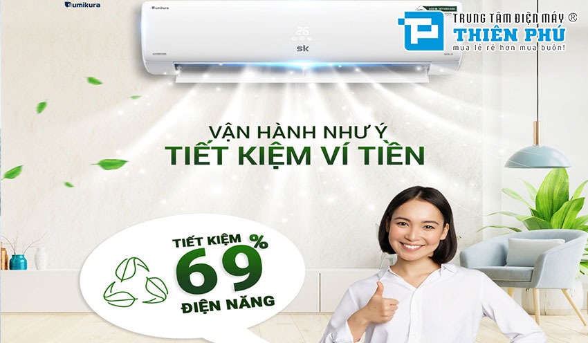 Tận hưởng sự thoải mái với điều hòa Sumikura Inverter 2 chiều APS/APO-H240DC