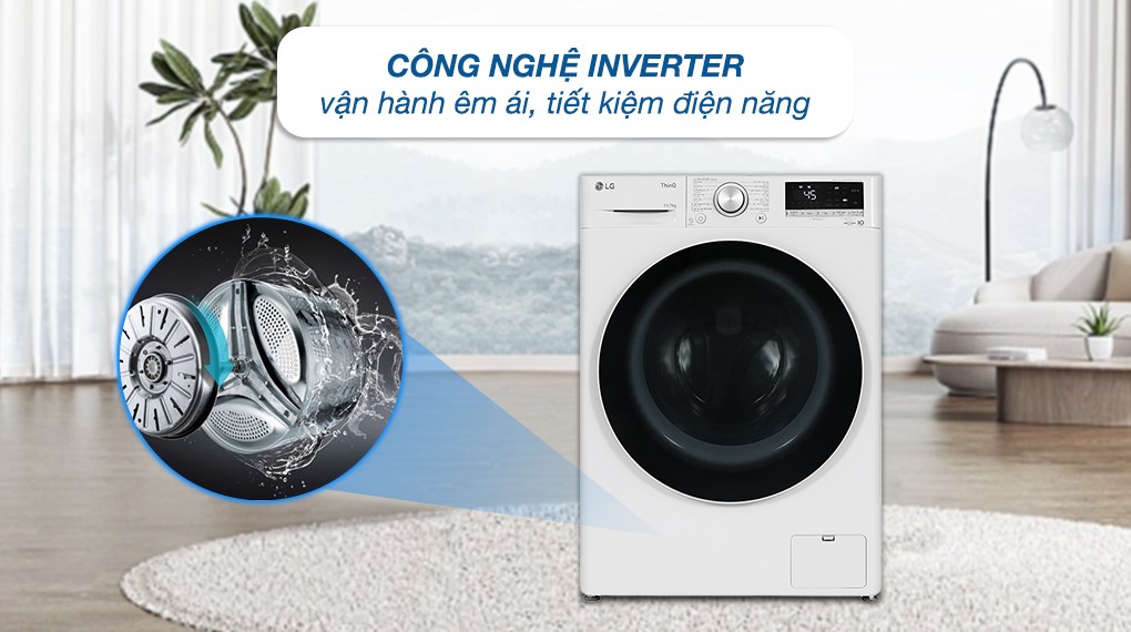 máy giặt LG inverter FV1411D4W 11kg