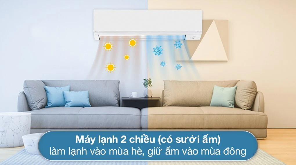 Điều hòa Daikin 2 chiều FTHF25VAVMV/RHF25VAVMV sản phẩm được ưa chuộng hiện nay