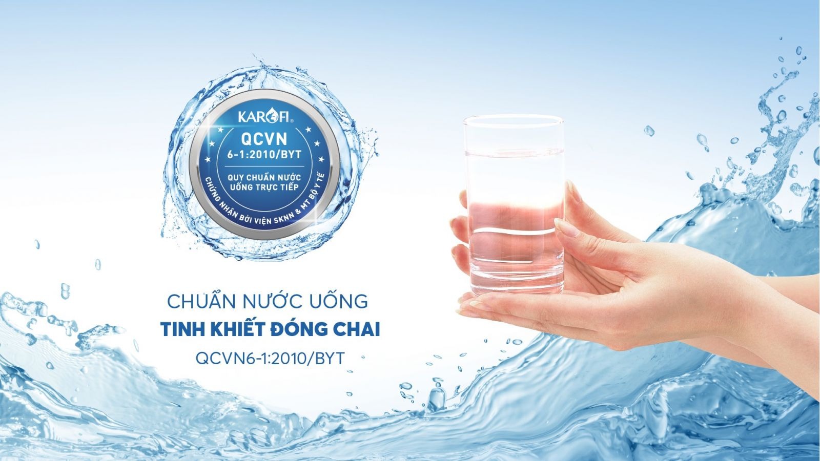 Nước sau lọc đạt chuẩn nước uống tinh khiết đóng chai