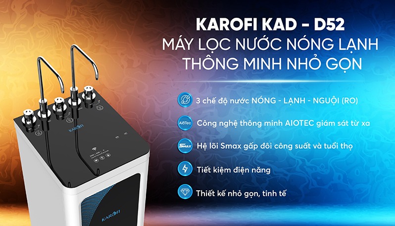 Máy lọc nước Karofi nóng lạnh KAD-D52