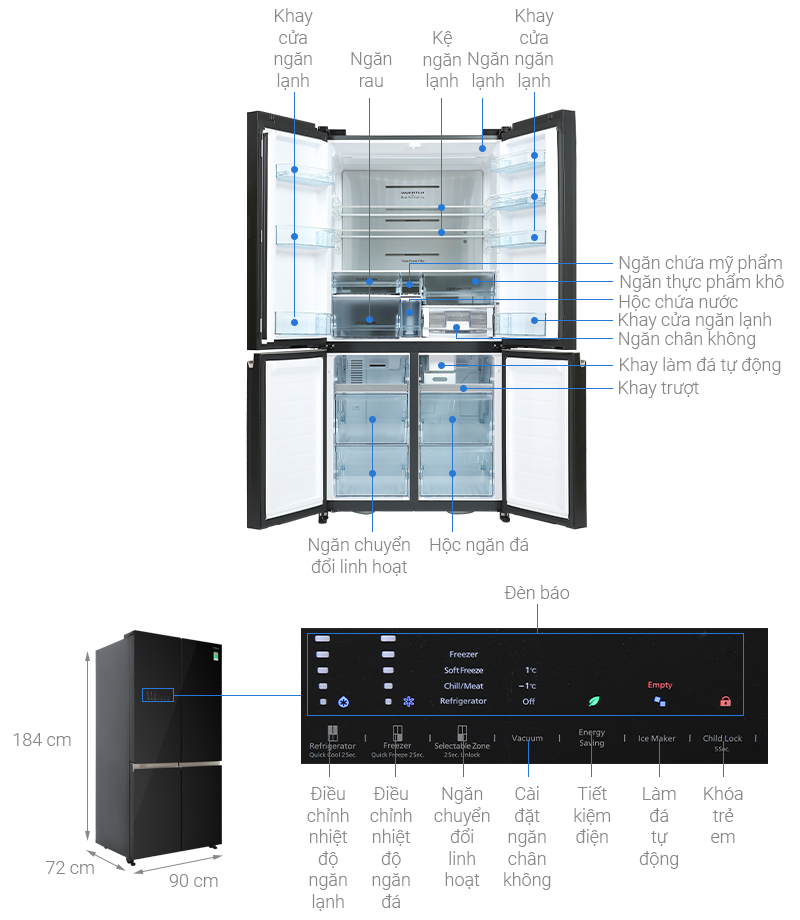 3 mẫu tủ lạnh multi door đáng mua nhất cuối năm 2023