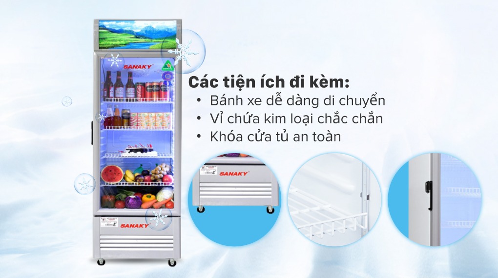 Tìm hiểu tủ mát Sanaky Inverter 350 lít 1 cánh VH-3589K3 có gì nổi bật?