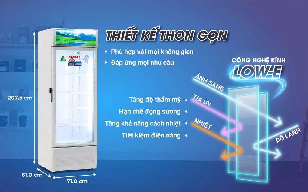 Bảo quản tối ưu với tủ mát Sanaky Inverter 480 lít 1 cánh VH-5089K3: Sức chứa lớn, tiết kiệm năng lượng
