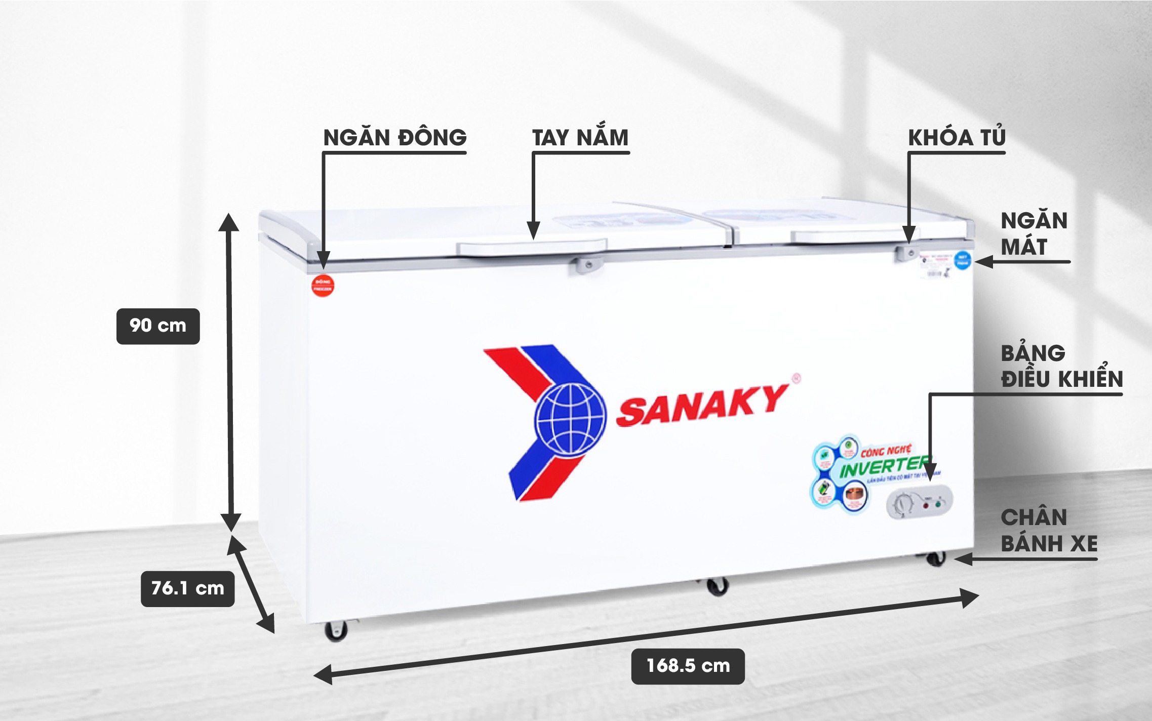 Tủ đông Sanaky 2 ngăn VH-6699W3 có giá bao nhiêu? Mua ở đâu chính hãng giá rẻ?