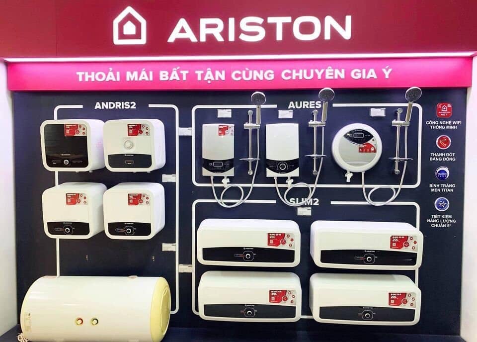 TOP bình nóng lạnh Ariston an toàn hấp dẫn đông đảo người dùng