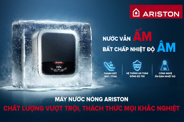 TOP bình nóng lạnh Ariston an toàn hấp dẫn đông đảo người dùng