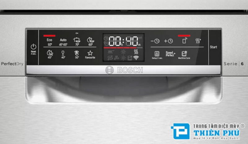 Các ký hiệu chương trình rửa tiêu chuẩn trên máy rửa bát Bosch serie 6