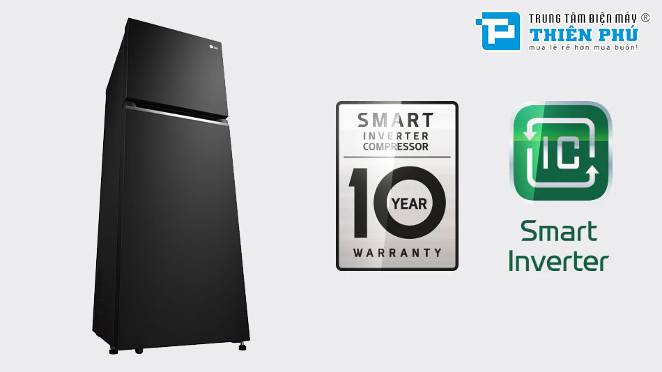 Tủ Lạnh LG Inverter 2 Cánh 243 Lít GV-B242WB