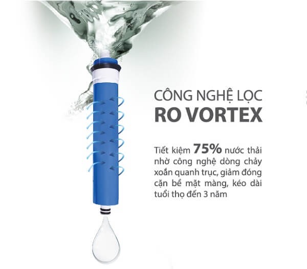 Máy lọc nước Kangaroo KGRP99 sử dụng màng lọc RO Vortex