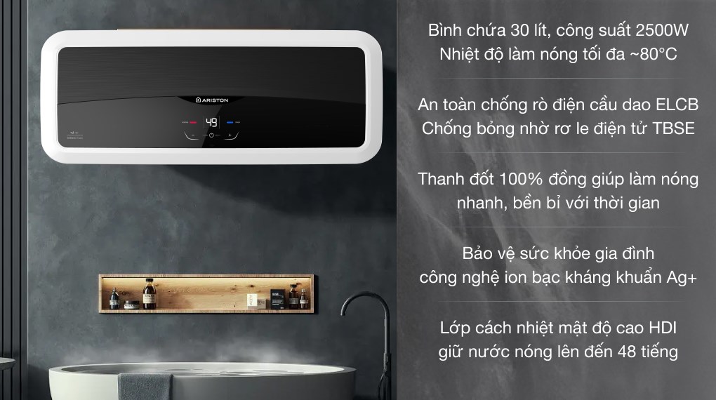 Bình nóng lạnh Ariston Slim2 30Lux-D AG+ Wifi có phải sản phẩm tốt nhất hiện nay