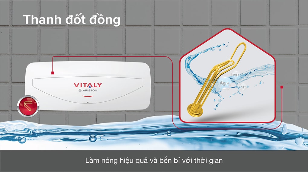 Tìm hiểu những điểm nổi bật trên bình nóng lạnh Ariston  Vitaly 20SL