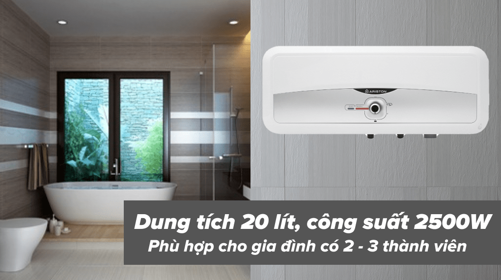 TOP bình nóng lạnh Ariston 20 lít bền đẹp, giá tốt cho gia đình