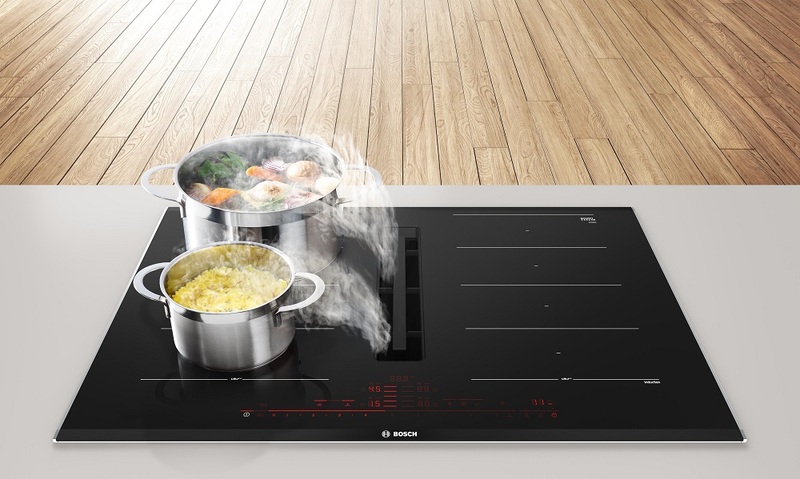 Tính năng hút mùi trên bếp từ Bosch PXX875D67E