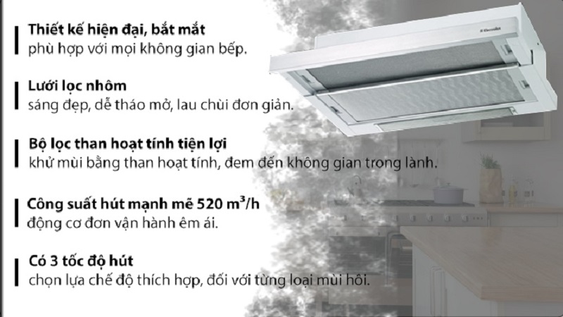 Chọn tốc độ hút phù hợp cho máy hút mùi Electrolux EFP6520X