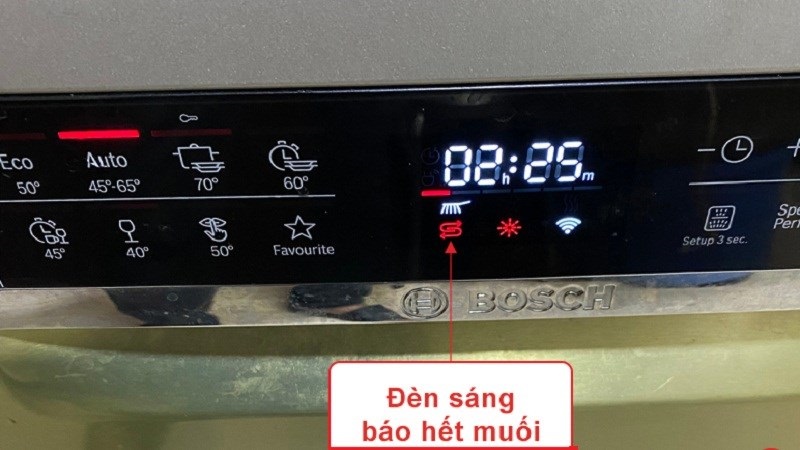 Đèn báo hết muối máy rửa bát Bosch SMS4EVI14E