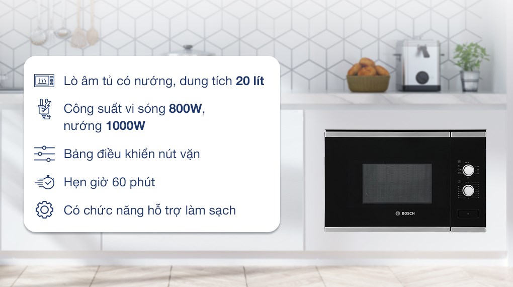 Lò Vi Sóng Bosch Serie 4 BEL520MS0K đối tác đắc lực trong bếp
