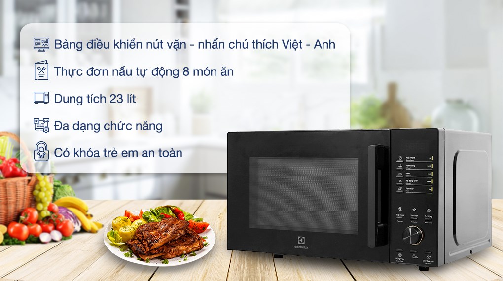 Đón tết cùng lò vi sóng Electrolux EMM23D22B 22 lít giá 2 triệu?