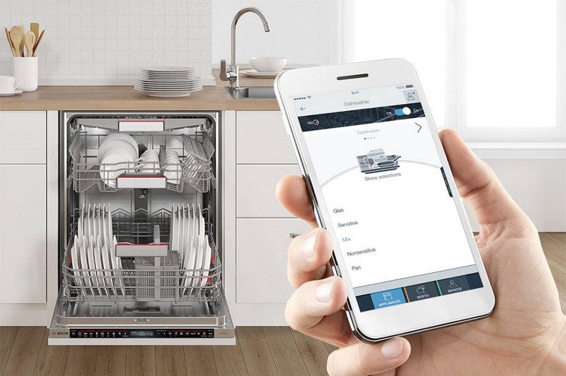 Lợi ích khi kết nối máy rửa bát Bosch SMV8YCX03E với điện thoại