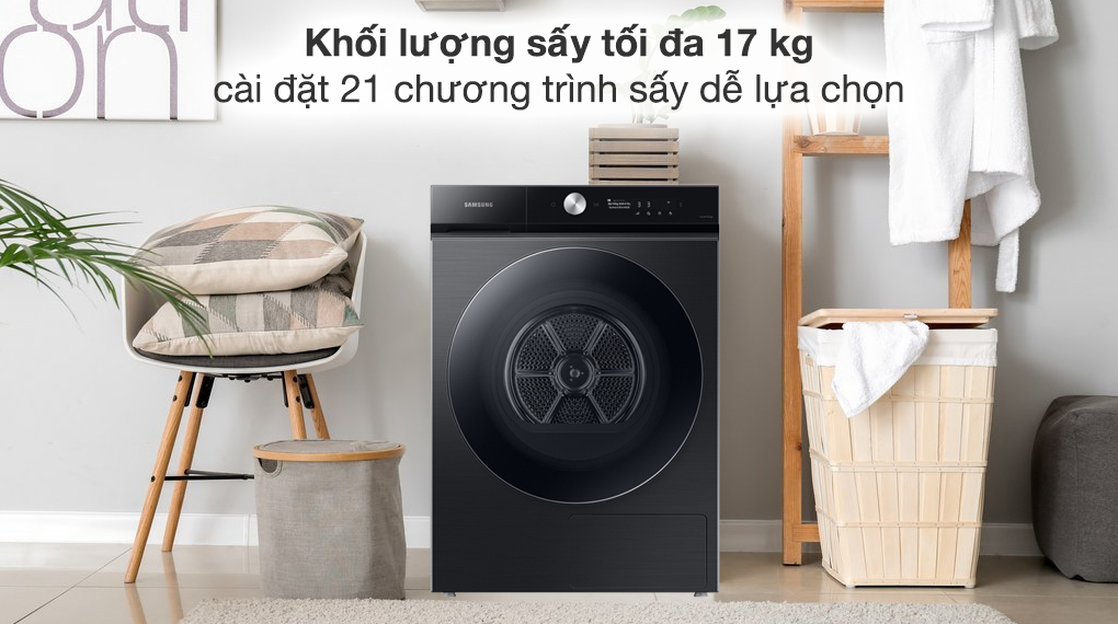 Những ưu điểm nổi bật có trong máy sấy bơm nhiệt Samsung 17kg DV17B9750CV/SV