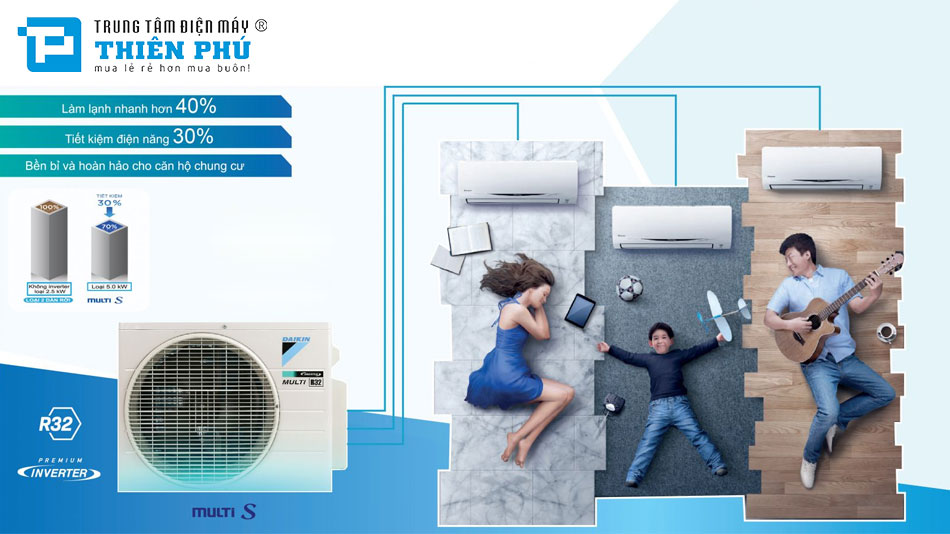 Điều hòa multi Daikin S giúp tiết kiệm năng lượng hơn