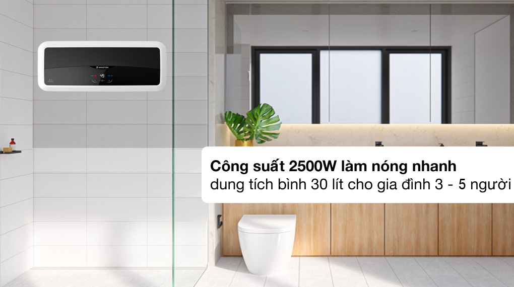 Bình nóng lạnh Ariston 30 lít Slim2 30Lux-D AG+: Dòng sản phẩm cao cấp hiện nay