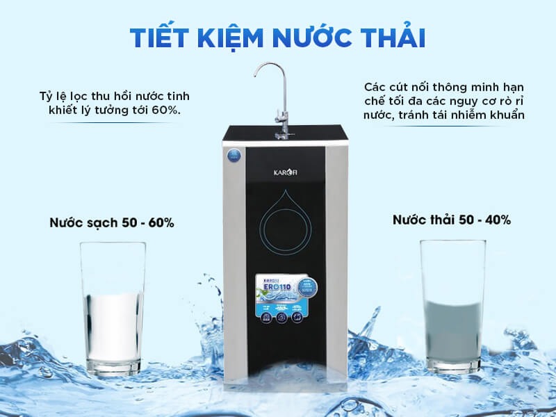 Cải tiến tỉ lệ nước lọc thải, tránh gây lãng phí nước