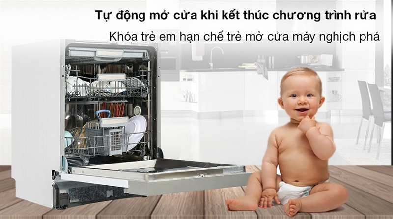 Máy rửa bát Hafele HDW-FI60D 15 bộ tự động hé cửa