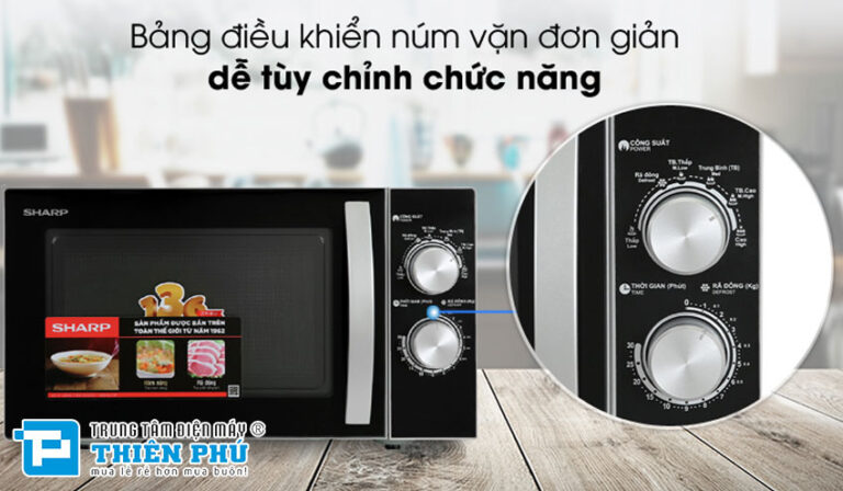 Sắm lò vi sóng Sharp R-31A2VN-S dung tích 23 lít giá chỉ 1tr590k