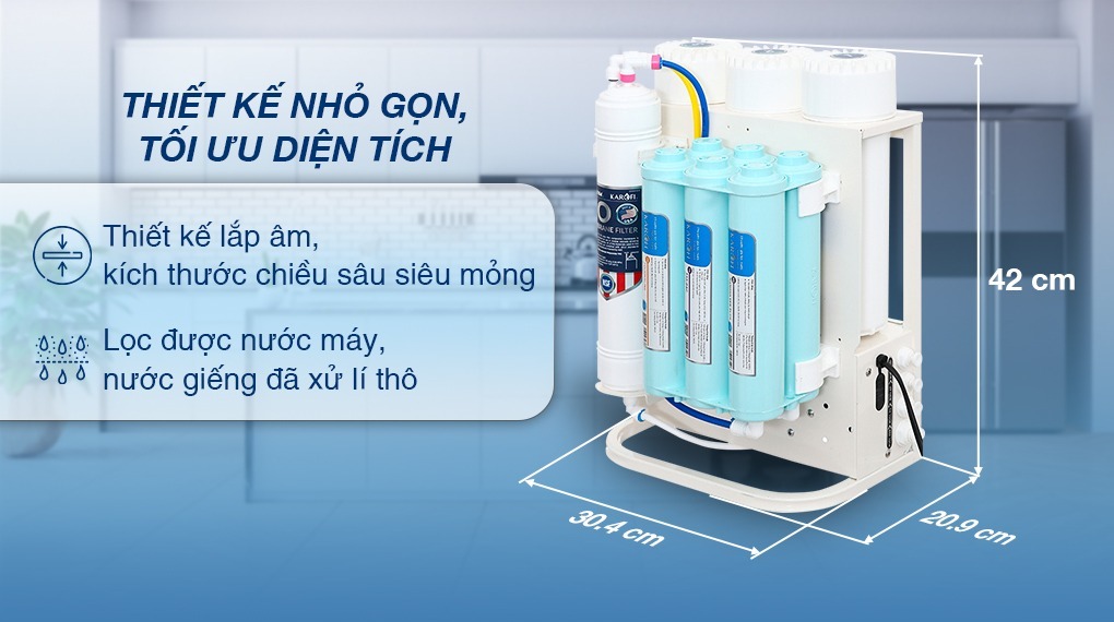 Máy lọc nước Karofi KAQ-U05G 10 lõi