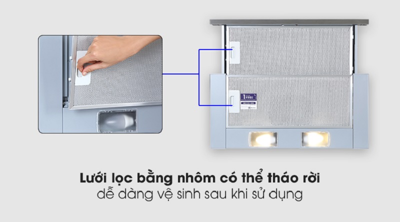 làm sạch lưới lọc cho máy hút mùi Electrolux LFP316S