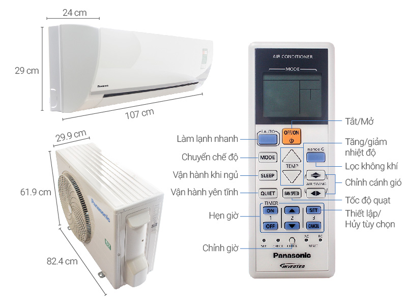 Điều hòa Panasonic 18000btu CU/CS-N18ZKH-8 dùng có tốn điện không? Có nên lựa chọn không?