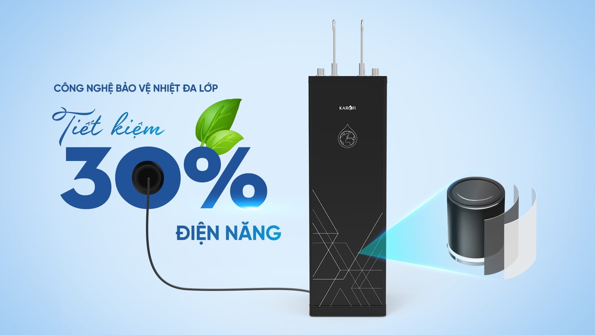 Hai chế độ nước nóng-nguội cực tiện lợi