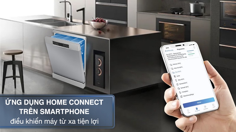 Máy rửa bát Bosch SMS4ECI14E serie 4 điều khiển từ xa