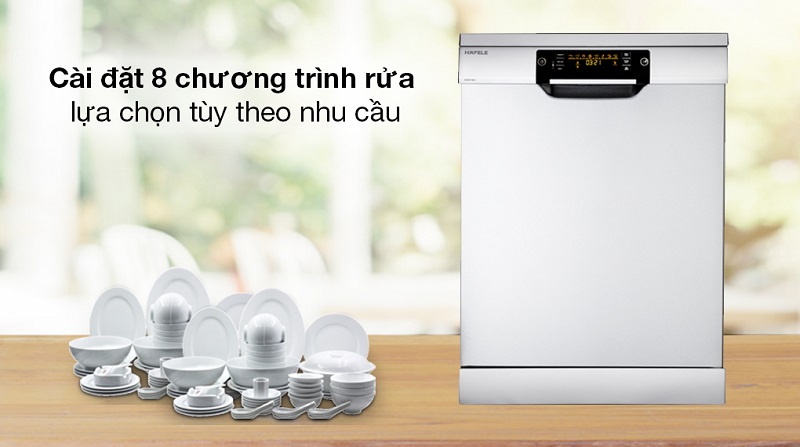 Máy rửa bát độc lập Hafele HDW-F60C tích hợp 8 chương trình rửa