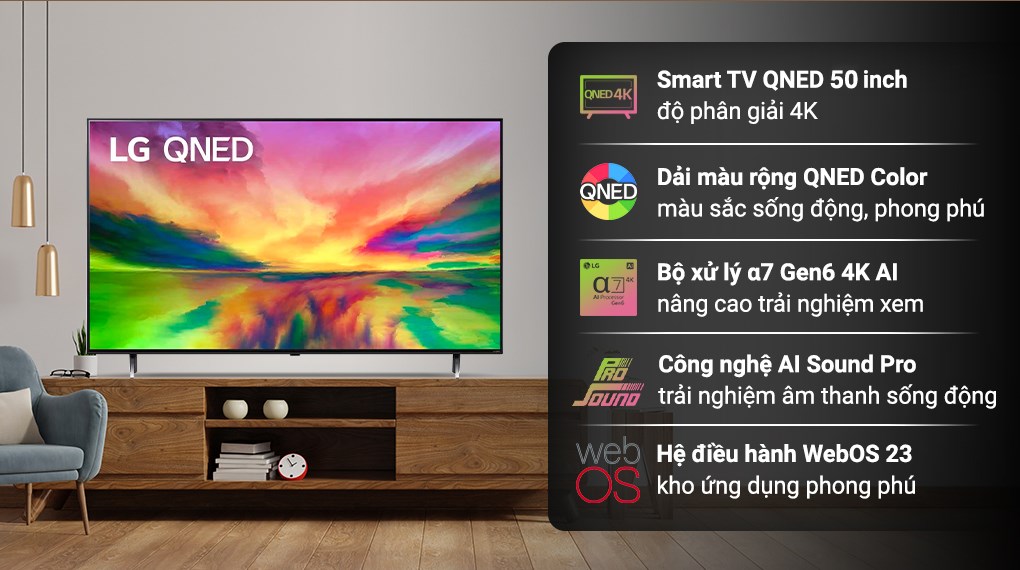 Trải nghiệm Smart tivi LG 50 inch 50QNED80SRA giá chỉ 11tr650k