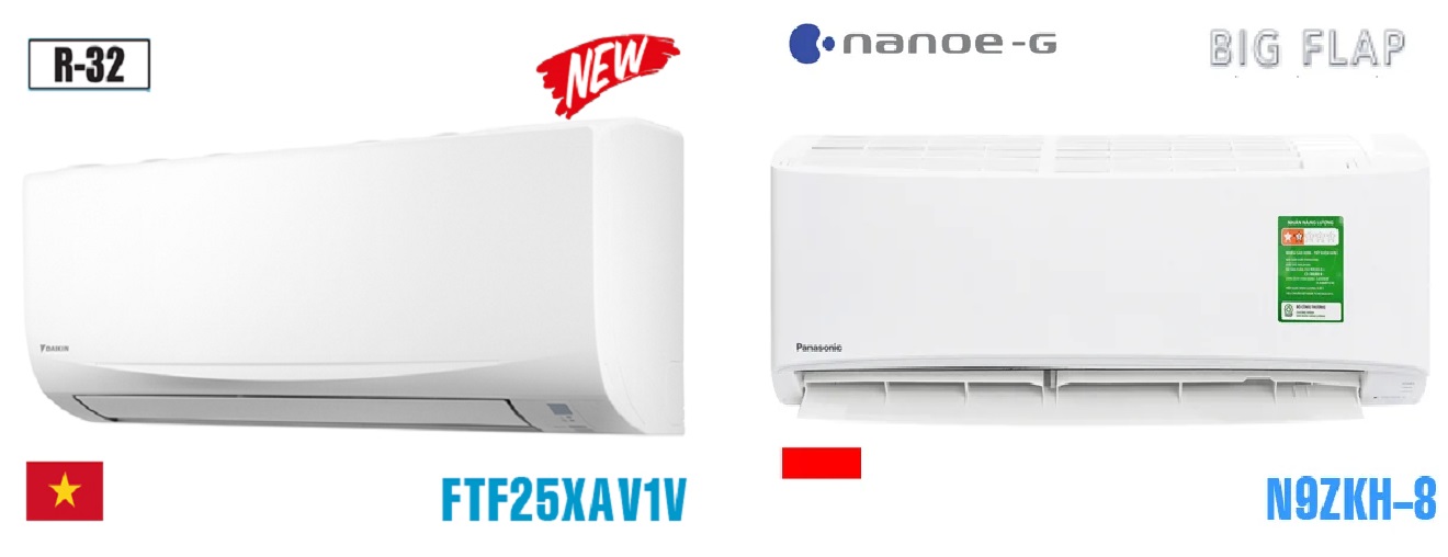 Nên chọn mua điều hòa Daikin FTF25XAV1V hay Panasonic CU/CS-N9ZKH-8
