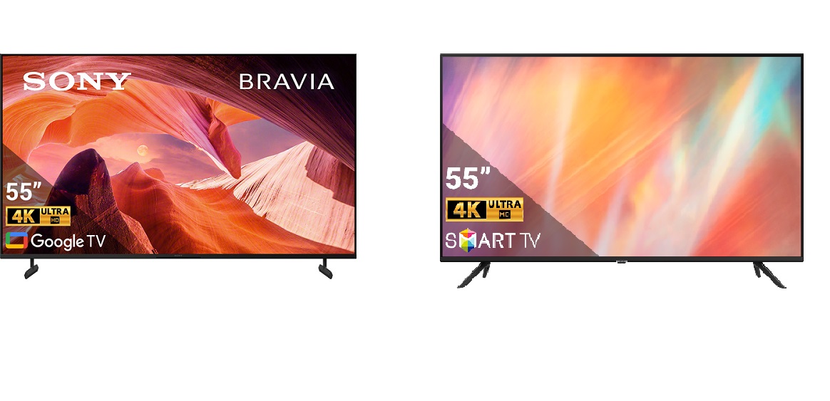 So sánh chi tiết về tivi Sony 55 inch KD-55X80L và Samsung UA55AU7002KXXV