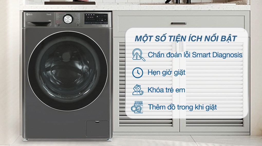 Đánh giá chi tiết máy giặt LG inverter FV1410S4B 10kg
