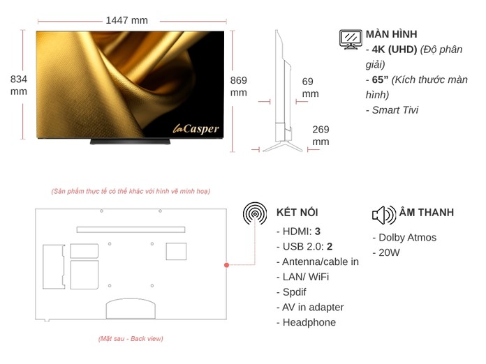 5 ưu điểm Smart Tivi Casper 65CGS810 hấp dẫn người dùng vào năm 2024